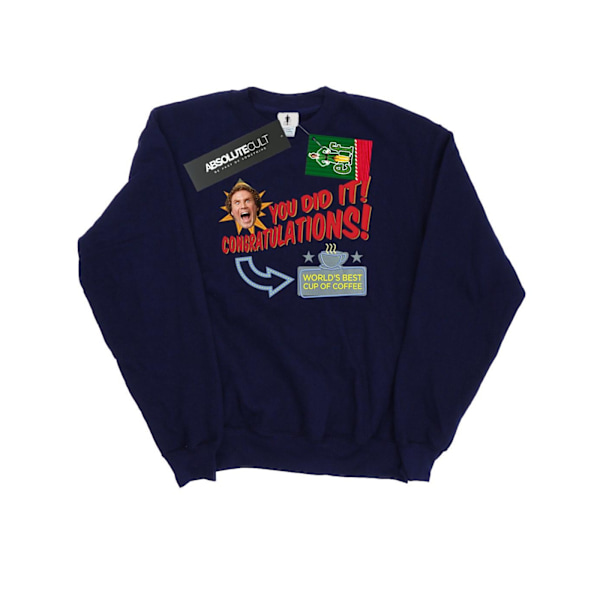 Elf Herr World´s Best Coffee Sweatshirt M Marinblå Navy Blue M