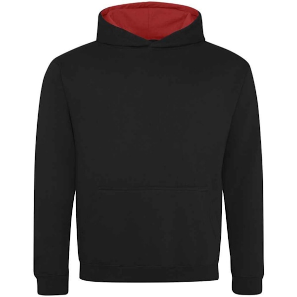Awdis Barn/Barn Varsity Hoodie 12-13 År Jet Black/Fire Jet Black/Fire Red 12-13 Years