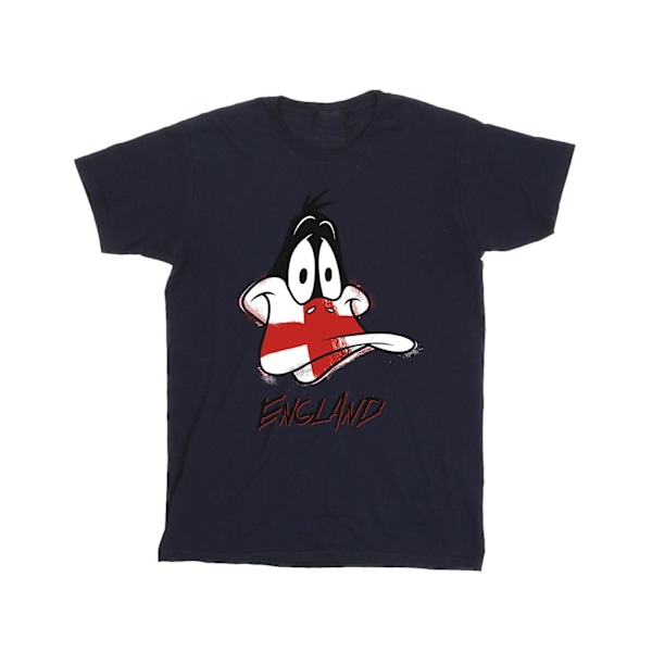 Looney Tunes Boys Daffy England Face T-Shirt 12-13 år Marinblå B Navy Blue 12-13 Years