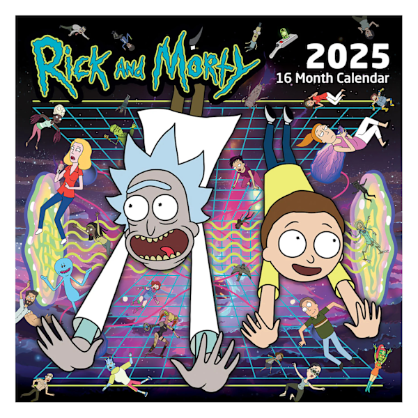 Rick And Morty 2025 Kvadratisk Kalender En Storlek Flerfärgad Multicoloured One Size