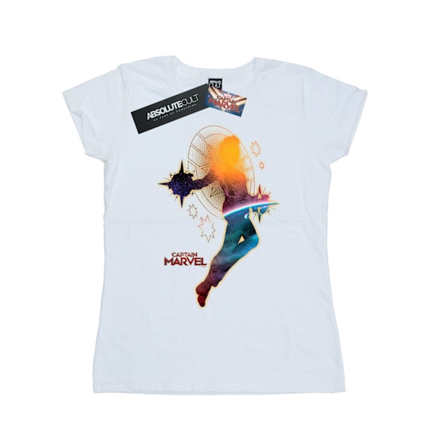 Marvel Womens/Ladies Captain Marvel Nebula Flight Bomull T-Shir White M