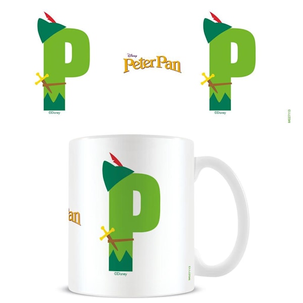 Peter Pan P Alphabet Mug En Storlek Vit/Grön White/Green One Size