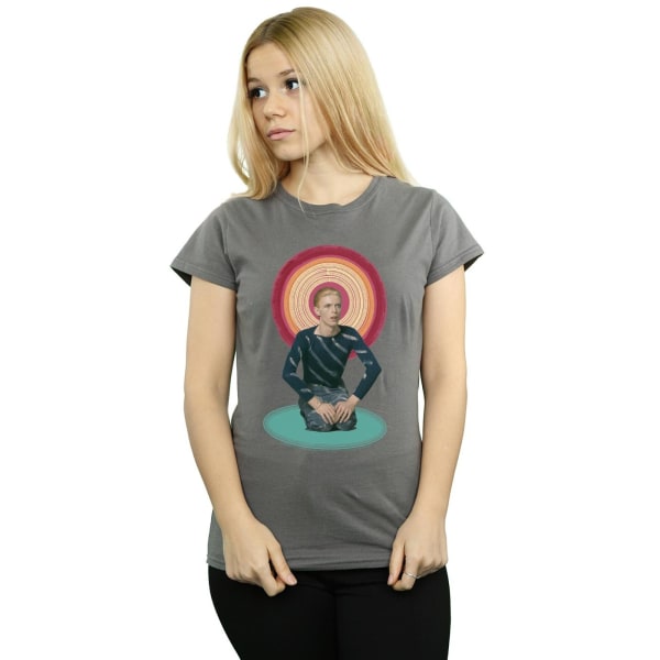 David Bowie Knästående Halo bomull T-shirt för dam/dam XL Charc Charcoal XL