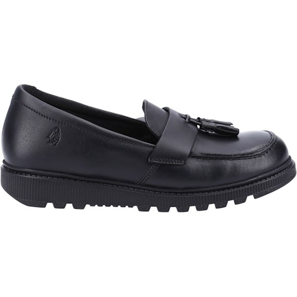 Hush Puppies Faye läderskolskor för flickor 1 UK barn svart Black 1 UK Child