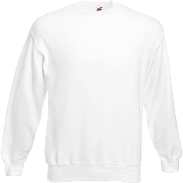 Fruit of the Loom Classic Plain Drop Shoulder Sweatshirt 4XL, vit White 4XL