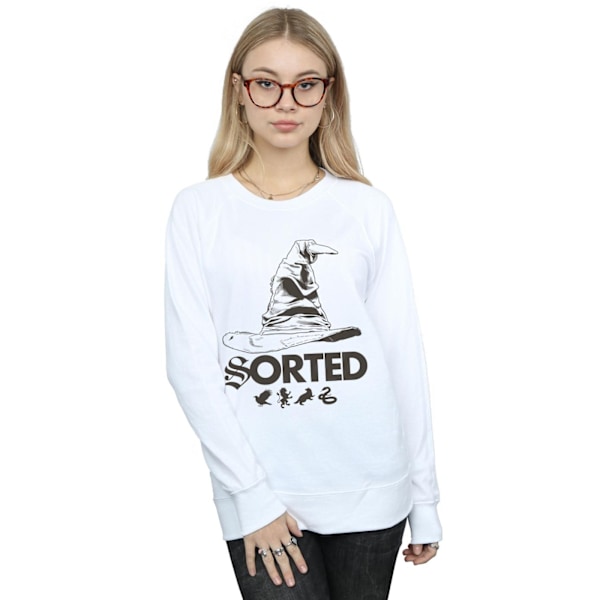 Harry Potter Dam/Kvinnor Sorteringshatt Sweatshirt XL Vit White XL