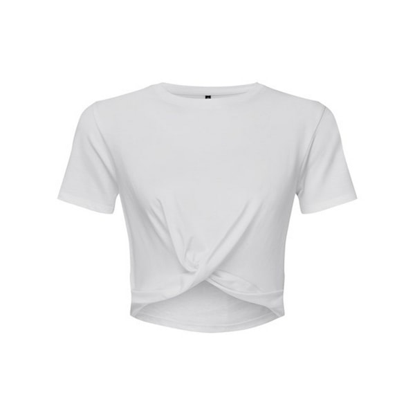 TriDri Dam/Kvinnors Twisted Crop Top 8 UK Vit White 8 UK