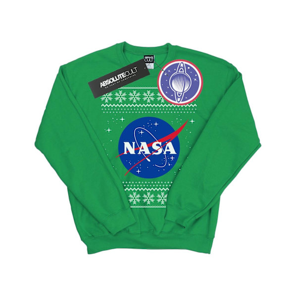 NASA Dam/Damer Classic Fair Isle Sweatshirt XL Irländsk Grön Irish Green XL