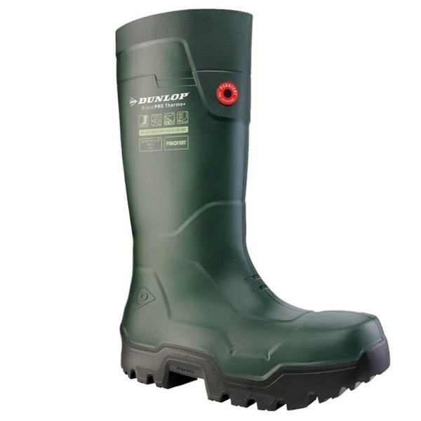 Dunlop Unisex Adult FieldPro Thermo+ Safety Wellington Boots 4 Green 4 UK