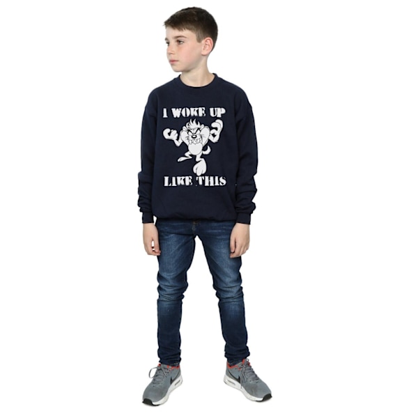 Looney Tunes Boys Taz I Woke Up Like This Sweatshirt 5-6 år Navy Blue 5-6 Years