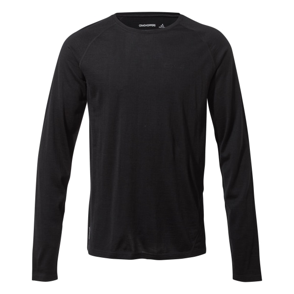 Craghoppers herr Crew Neck Long Sleeved Baselayer II Top XL Bla Black XL