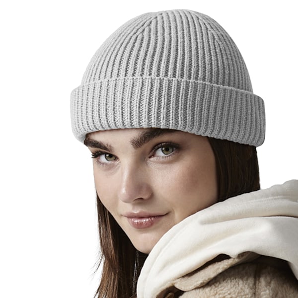 Beechfield Unisex Vuxen Harbour Fisherman Beanie En Storlek Ljus Light Grey One Size