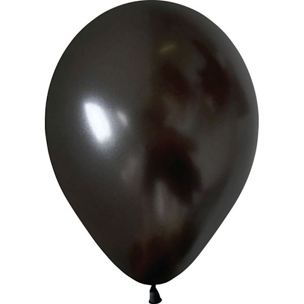 Latex enfärgade ballonger (100-pack) En storlek Metallic Black Metallic Black One Size