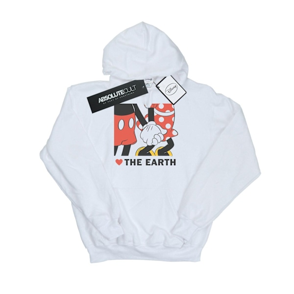 Disney Boys Mickey Mouse Heart The Earth Hoodie 5-6 år Vit White 5-6 Years