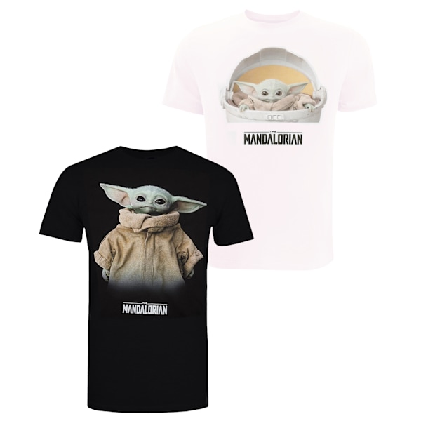 Star Wars: The Mandalorian Herr Baby Yoda T-shirt (2-pack) XL Black/White XL