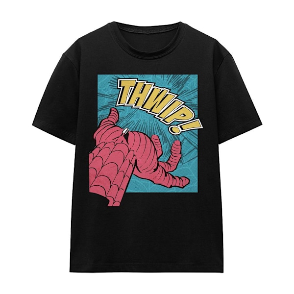 Spider-Man Unisex Vuxen Thwip T-Shirt L Svart Black L