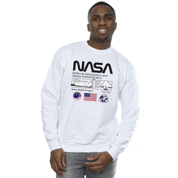 NASA Herr Space Admin Sweatshirt S Vit White S