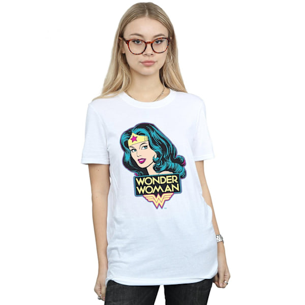 Wonder Woman Dam T-shirt i bomull för kvinnor/damer, storlek L, vit White L