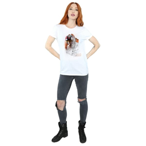 Star Wars Dam/Dam The Last Jedi Poe Dameron Borstad Bomull White M