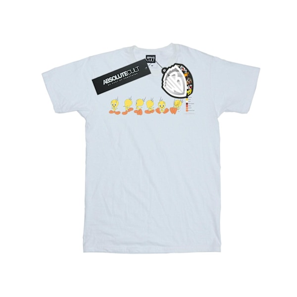 Looney Tunes Dam/Damer Tweety Pie Färgkod Bomull Pojkvän White XL