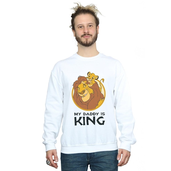 Disney Herr The Lion King Min Pappa Är Kung Sweatshirt 4XL Vit White 4XL
