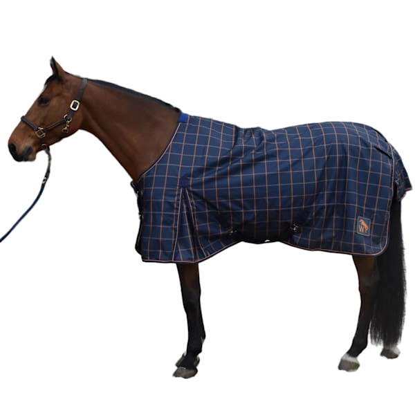 Whitaker Jacob Standard-Neck Lättvikts Hästtäcke 6´ 9 Navy/Orange 6´ 9