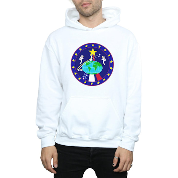 NASA Classic Globe Astronauts Hoodie 3XL Vit White 3XL