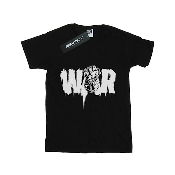 Marvel Girls Avengers Infinity War Fist Bomull T-shirt 7-8 år Black 7-8 Years