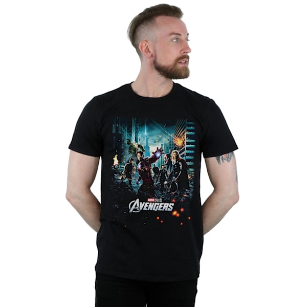 Marvel Studios The Avengers Poster T-shirt för män, M, svart Black M