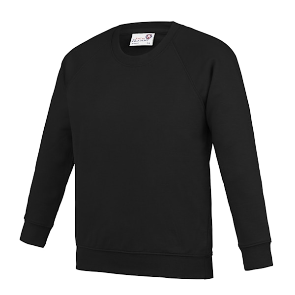 AWDis Academy Barn/Barn Crew Neck Raglan Skolsweatshirt Black 3-4 Years