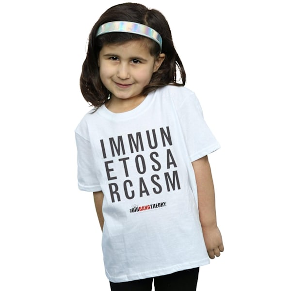 The Big Bang Theory Girls Immune To Sarcasm Bomull T-Shirt 7-8 White 7-8 Years