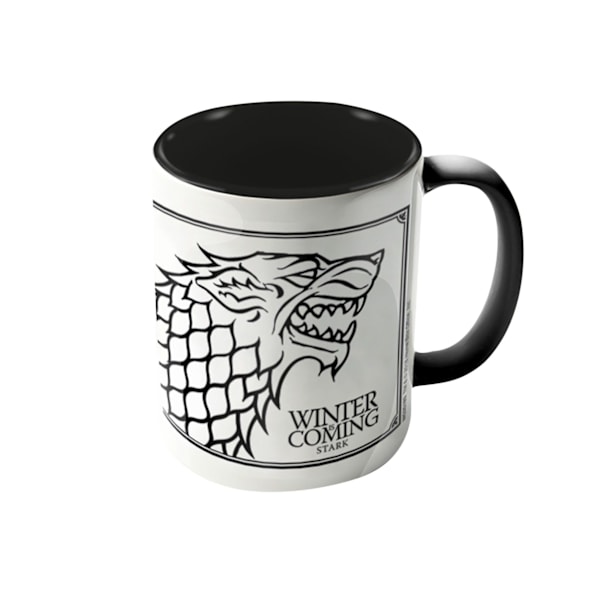 Game Of Thrones Stark Mug En Storlek Vit/Svart White/Black One Size