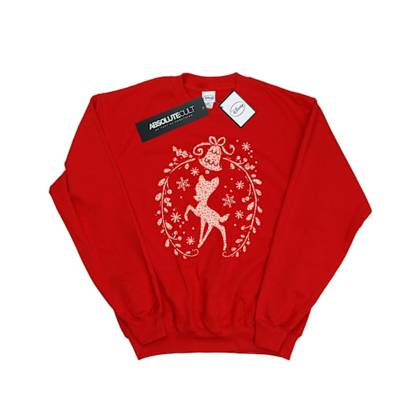 Disney Herr Bambi Julkrans Sweatshirt M Röd Red M