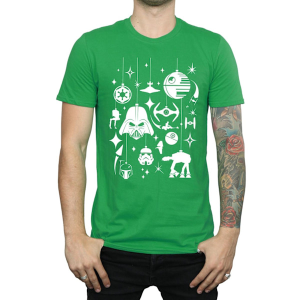 Star Wars Jul Dekorationer T-shirt M Irländsk Grön Irish Green M