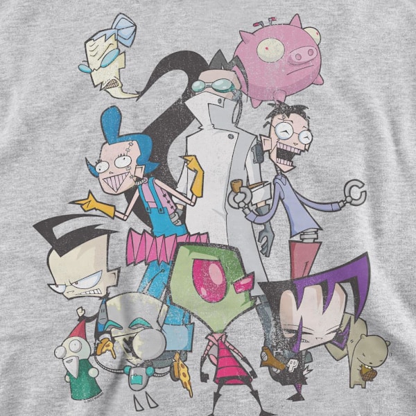 Invader Zim Unisex Vuxen Gruppbild Sweatshirt L Sport Heather Sport Heather L
