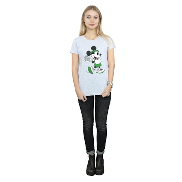 Disney Dam/Kvinnor Mickey Mouse Tennis Bomull T-shirt L Sport Sports Grey L