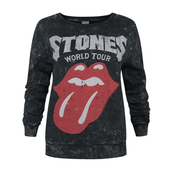 Amplified Womens/Ladies World Tour The Rolling Stones Macrame S Charcoal XS