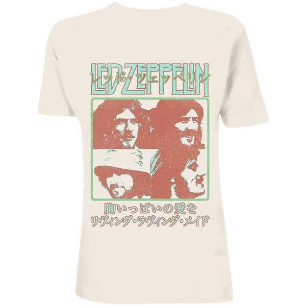 Led Zeppelin Unisex Vuxen Japansk Affisch Bomull T-Shirt XL Nat Natural XL