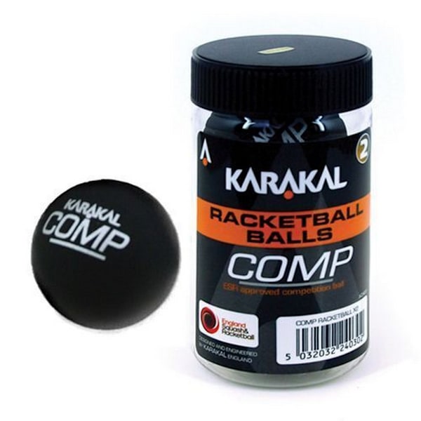 Karakal Competition Racquetball Bollar (2-pack) One Size Blac Black One Size