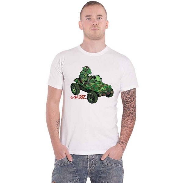 Gorillaz Unisex Adult Jeep T-Shirt L Vit White L