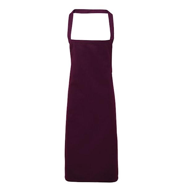 Premier Dam/Kvinnors Slim Förkläde (ingen ficka) / Arbetskläder (2-pack) Aubergine One Size