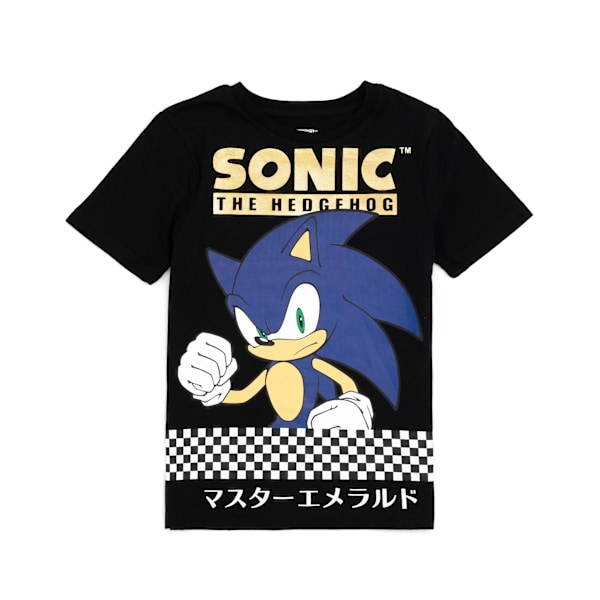 Sonic The Hedgehog Boys Japansk T-shirt 10-11 år Svart Black 10-11 Years