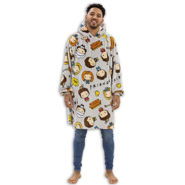 Friends Unisex Vuxen Grupp Hoodiefilt En Storlek Grå/Multifärgad Grey/Multicoloured One Size