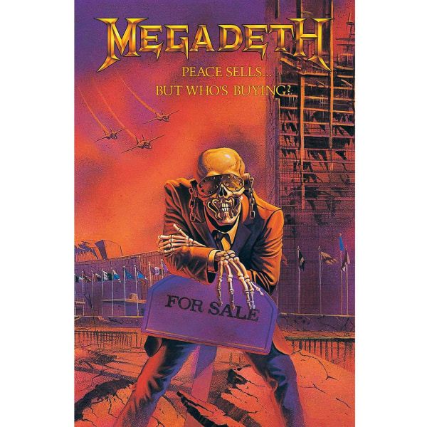 Megadeth Peace Sells Textile Poster One Size Orange/Lila Orange/Purple One Size
