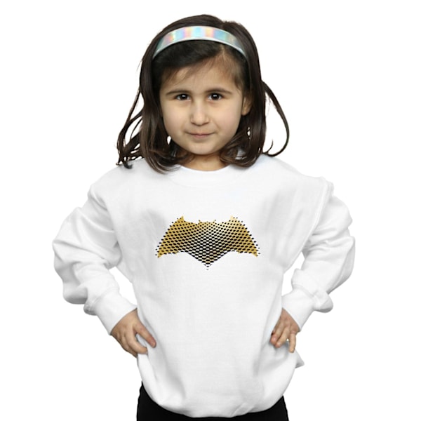 DC Comics Girls Justice League Movie Batman Logo Textured Sweat White 5-6 Years