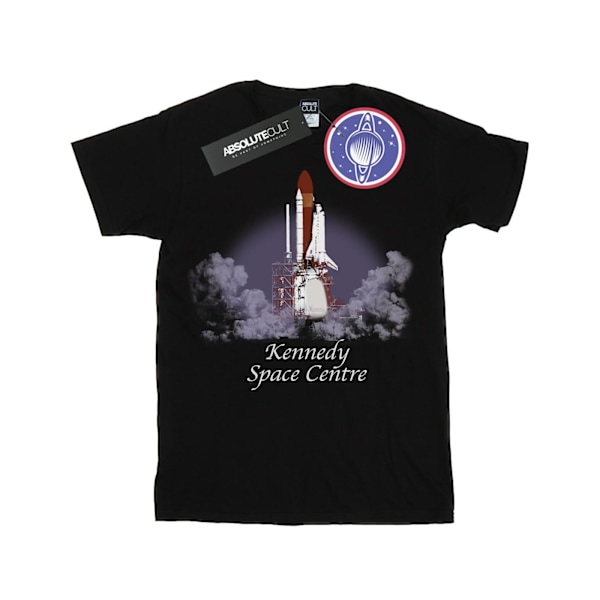 NASA Girls Kennedy Space Centre Lift Off Bomull T-shirt 7-8 år Black 7-8 Years