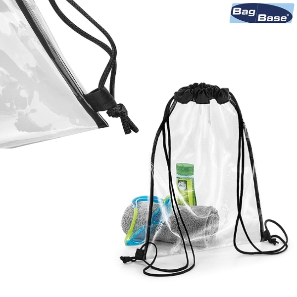 BagBase Clear Gymsac One Size Klar/svart Clear/Black One Size