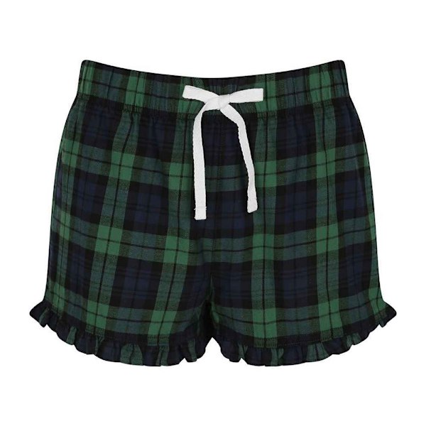 SF Dam/Dam Tartan Frill Shorts XL Marinblå/Grön Navy/Green XL