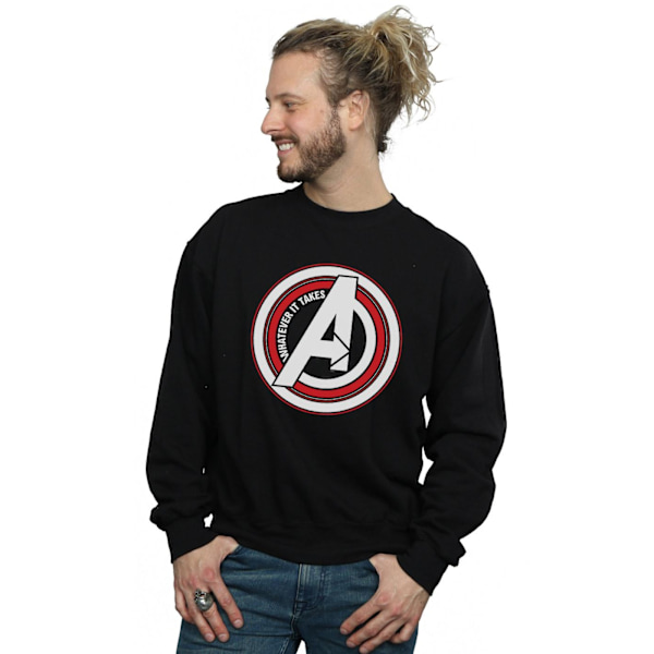 Marvel Mens Avengers Endgame Whatever It Takes Symbol Sweatshirt Black 5XL