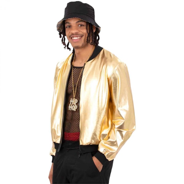 Smiffys Unisex Vuxen Metallic Kostymjacka M Guld Gold M